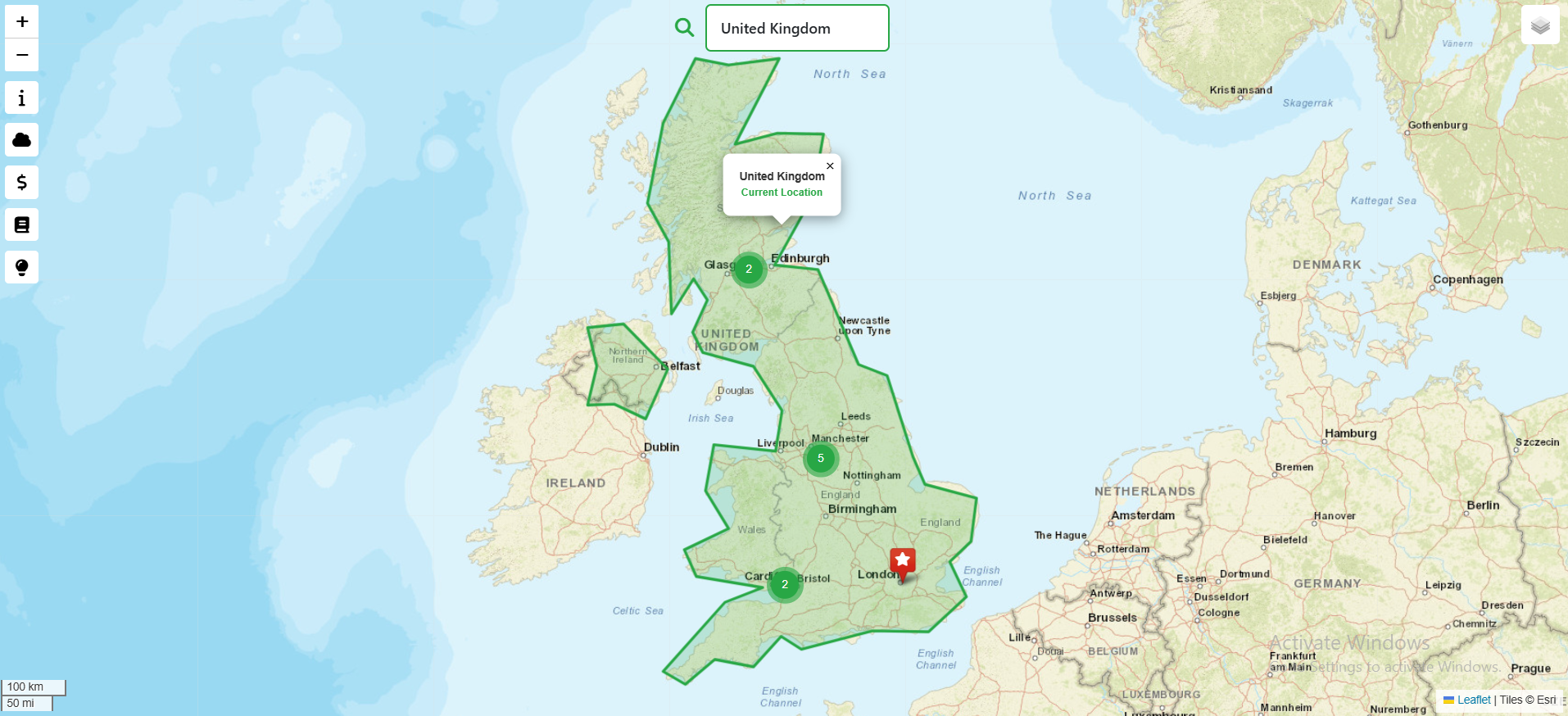 Gazetteer screenshot